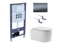 Комплект унитаз с инсталляцией и сиденьем AQUATEK SET МИЯ-INS023/KDI-34